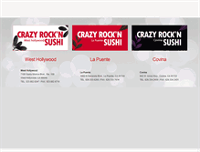 Tablet Screenshot of crazyrockinsushi.com